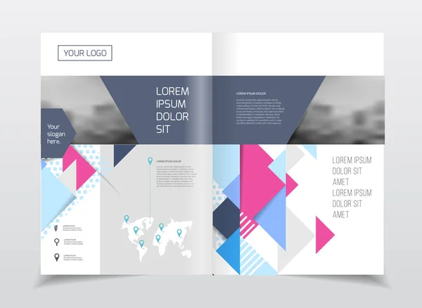 Progettazione brochure aziendale — Vettoriale Stock