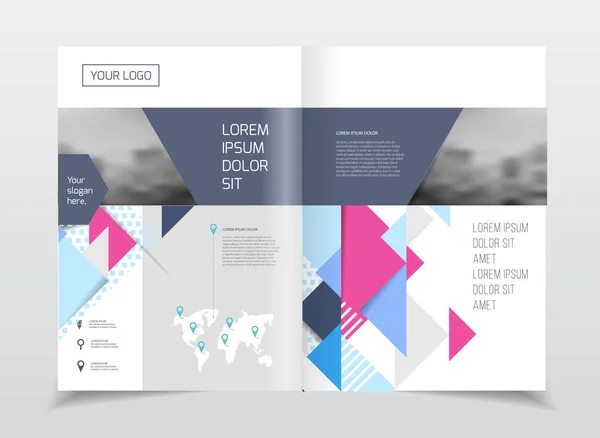 Conception de brochure d'entreprise — Image vectorielle