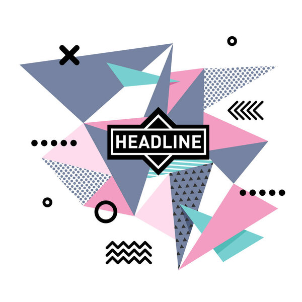 Abstract geometric template