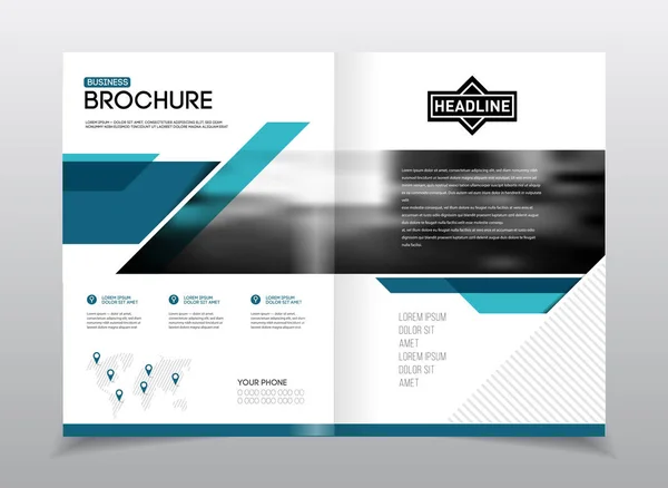 Progettazione brochure aziendale — Vettoriale Stock