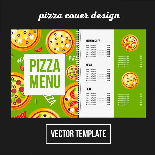 Design di copertina per menu — Vettoriale Stock