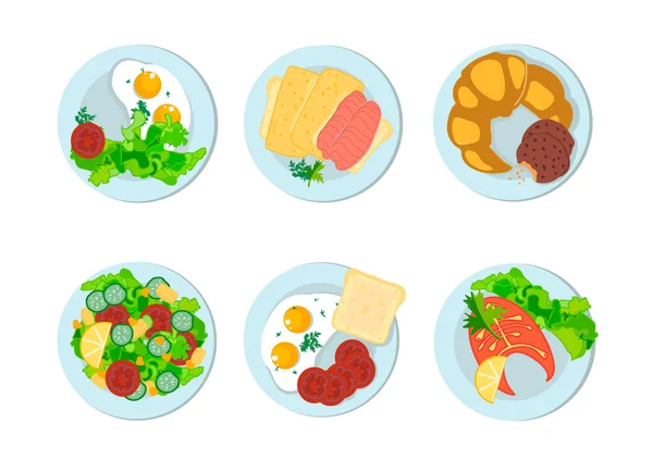 Différent type de petit déjeuner — Image vectorielle