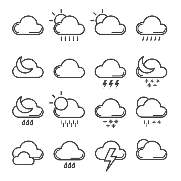 Design of Meteorology signs — Stock Vector