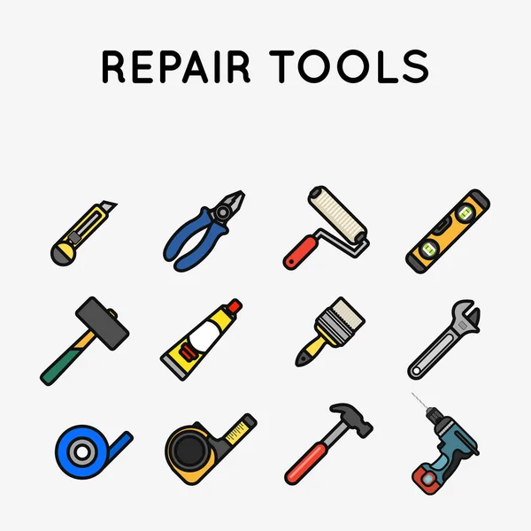 Reparation verktyg illustration — Stock vektor