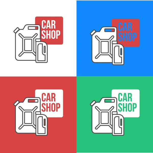 Online auto negozio di olio icona vettoriale — Vettoriale Stock
