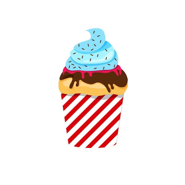 Ilustración de vector de cupcake o muffin — Archivo Imágenes Vectoriales