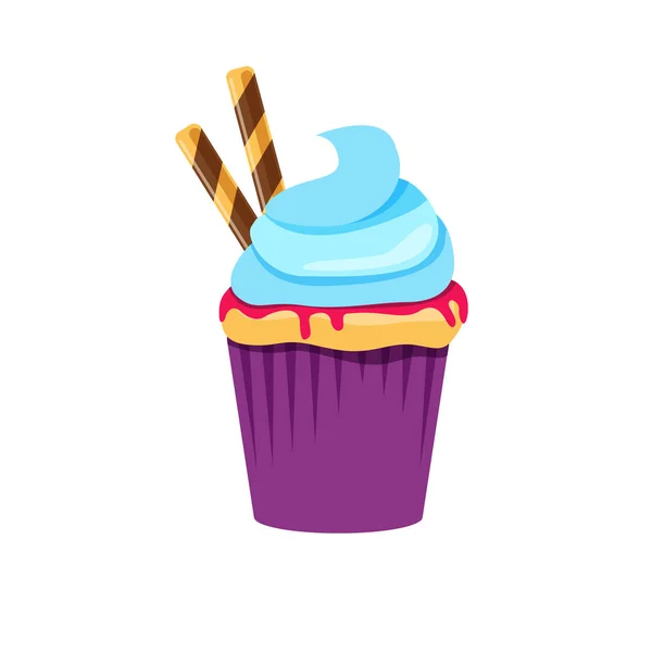 Cupcake oder Muffin-Vektor-illustration — Stockvektor