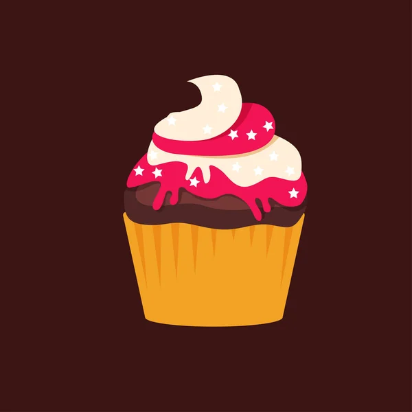 Cupcake oder Muffin-Vektor-illustration — Stockvektor