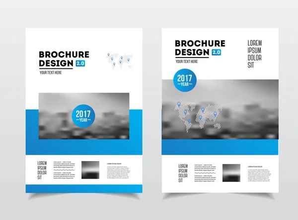 Design de Brochura de Negócios. Modelo anual de ilustração vetorial do relatório. Cobertura corporativa. Apresentação de negócios com elementos gráficos fotográficos e geométricos . —  Vetores de Stock