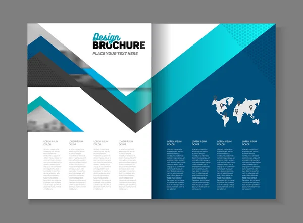 Abstract business Brochure design vector template in A4 size. Document or book cover. Annual report with photo and text. Simple style brochure. Flyer promotion. Presentation cover Stock Illustration