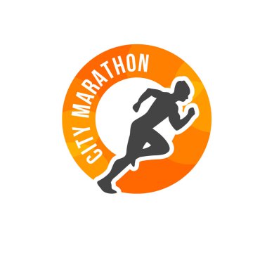 Çalışan adam siluet, maraton
