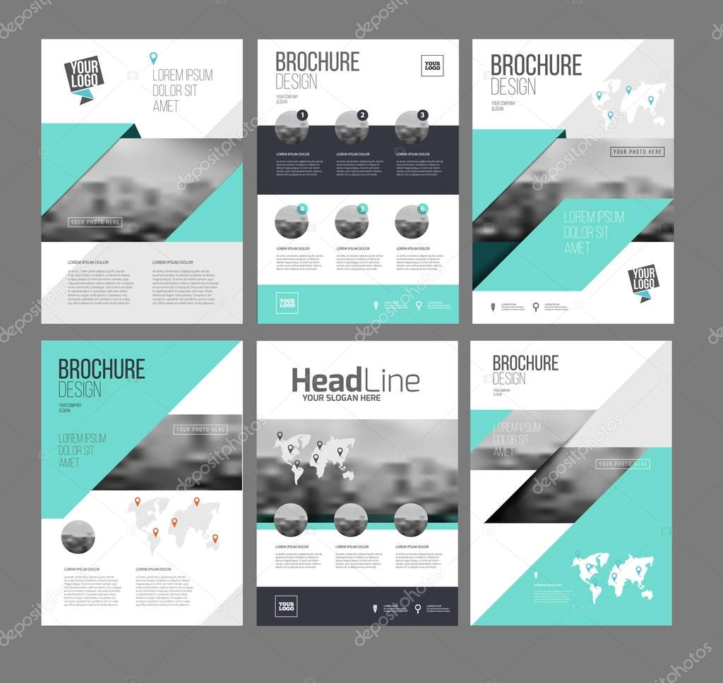 Six trendy brochures templates 