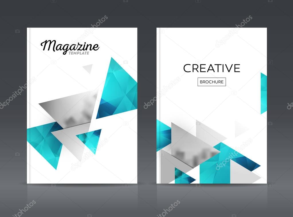Magazine cover layout design template vector set