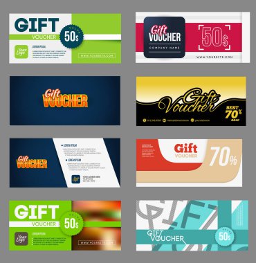 Büyük fiş indirim şablon seti.