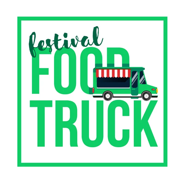 Food truck festival vector ilustrare . — Vector de stoc