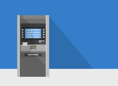 ATM makine içinde banka ya da ofis 