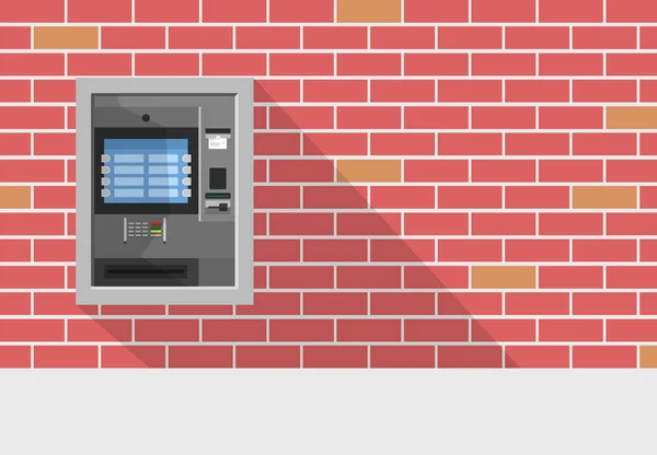Máquina ATM em banco ou escritório — Vetor de Stock