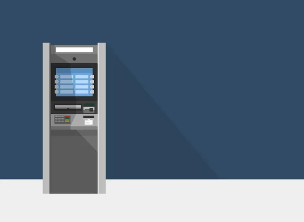 Atm 机在银行或办公室 — 图库矢量图片