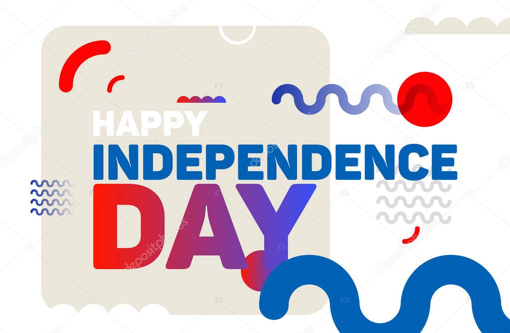 Happy independence day modern background. 