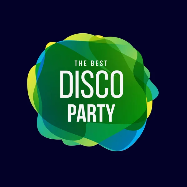 Disco Party trend frame typografie. — Stockvector