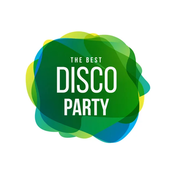 Disco Party tendance cadre typographie . — Image vectorielle