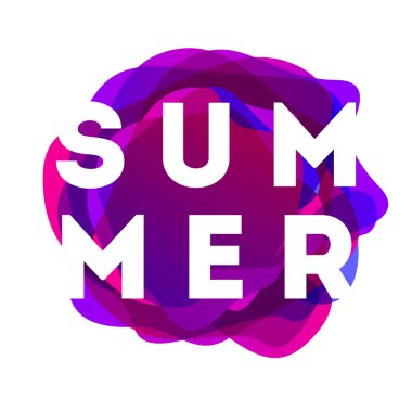 Renkli modern yaz poster. Yaratıcı sıçrama degrade illüstrasyon