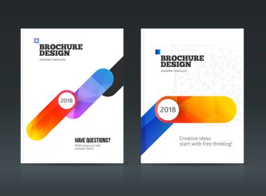 İş broşür tasarım vektör şablonu A4 boyutunda. 