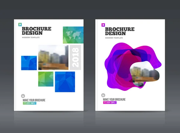 Abstracte zakelijke Brochure vector ontwerpsjabloon in A4-formaat. — Stockvector