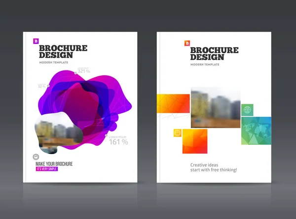 Abstracte zakelijke Brochure vector ontwerpsjabloon in A4-formaat. — Stockvector