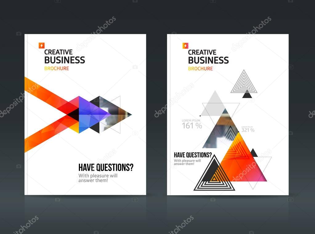 Abstract business Brochure design vector template in A4 size. 