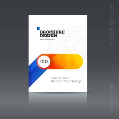 Basit tarzı broşür. El ilanı promosyon. 