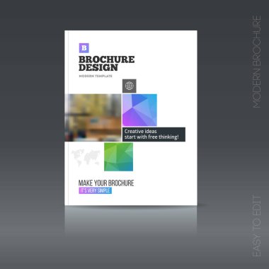 Basit tarzı broşür. El ilanı promosyon. 