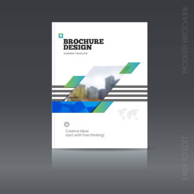 Basit tarzı broşür. El ilanı promosyon. 