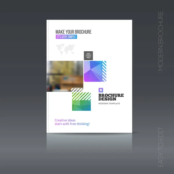 Eenvoudige stad brochure stijl. Flyer promotie. — Stockvector