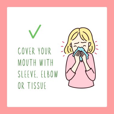 Coronavirus önleme. Web sitesi, kart ve diğer tasarım için kullan.