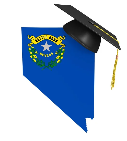 Nevada állam főiskolai és egyetemi oktatási koncepció, 3d-leképezés — Stock Fotó