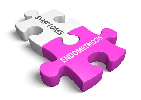 Endometriosis Signs Symptoms Concept Rendering — Stock Photo, Image