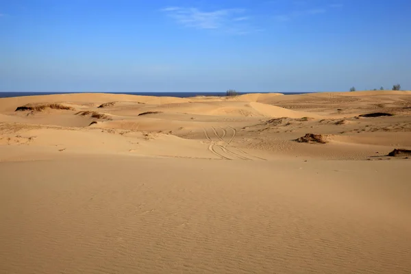 Die Wüste unter blauem Himmel — Stockfoto