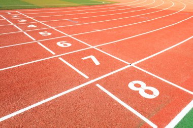 Spor sahası. Yakın çekim.