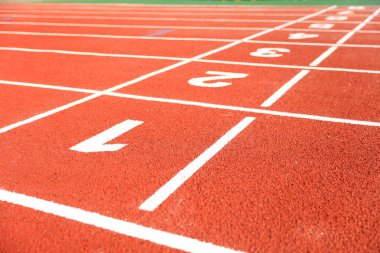 Spor sahası. Yakın çekim.