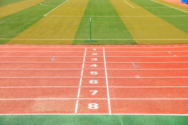 Spor sahası. Yakın çekim.