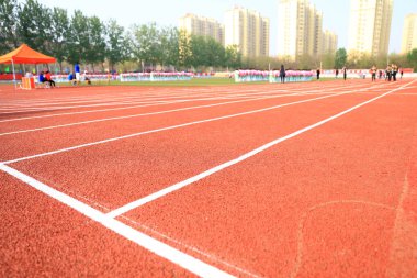 Spor sahası. Yakın çekim.