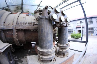 Bir kömür madeninin bitki ve donanımı