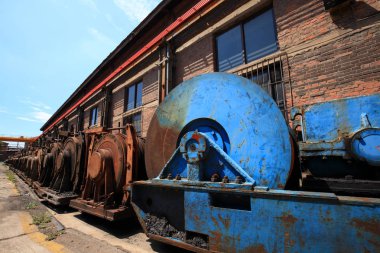 Bir kömür madeninin bitki ve donanımı