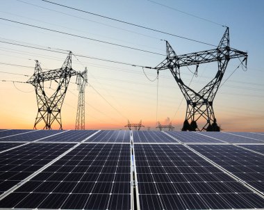 Sütun ve fotovoltaik paneller