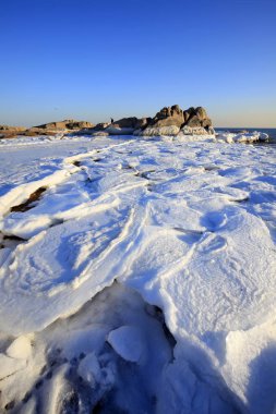 Deniz manzarası kışın.