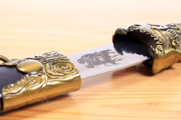 Mongolski nóż, zbliżenie — Zdjęcie stockowe