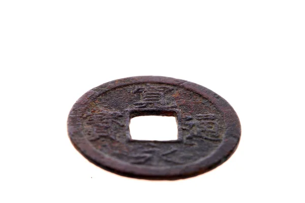 Monedas de cobre antiguo chino —  Fotos de Stock