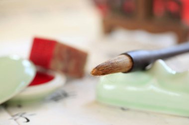 Çince yazı ve yazı fırçası