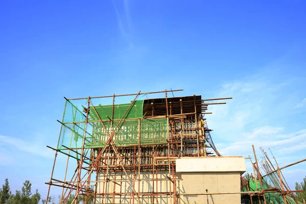 Brückenpfeiler in Baustelle — Stockfoto